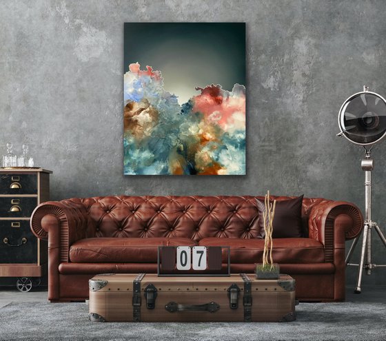 Atomic calm - Large oil on Canvas - 80cm x 100cm