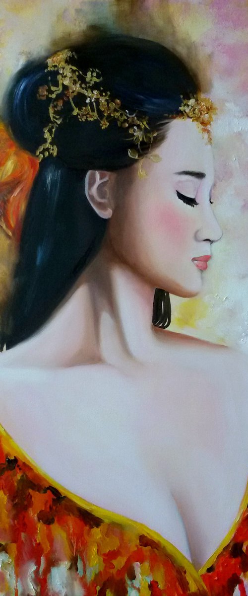 Portrait of geisha by Anna Rita Angiolelli