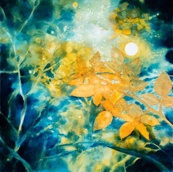 Moonlight - Dream landscape - oil on canvas - medium size - 60X60 cm