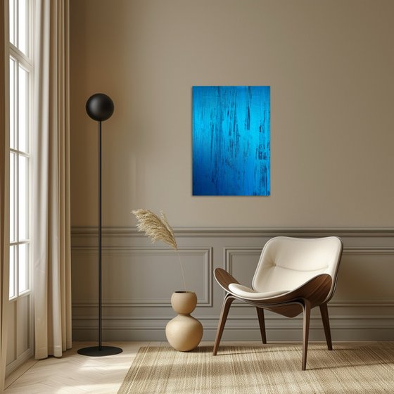 Hand-painted Blue Flow