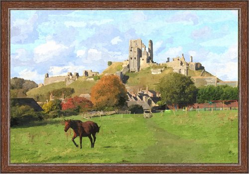Corfe Castle by David Lacey