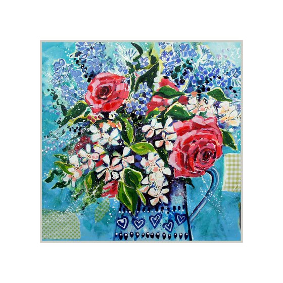 Heart Jug with Roses