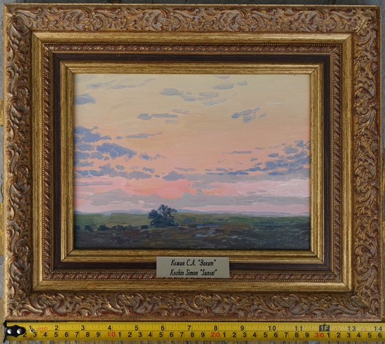 Sunset. Russian field
