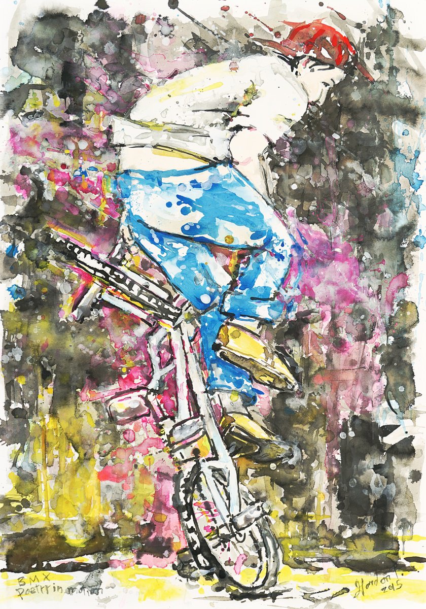 Bmx Poetry In Motion By Gordon T., 19 X 28, Artwork For Sale On Artfinder