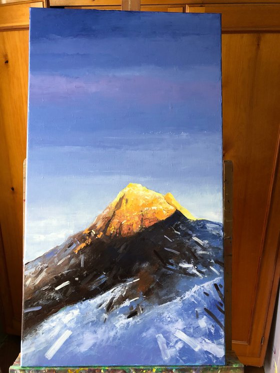 Sunset in mountains 90-50cm