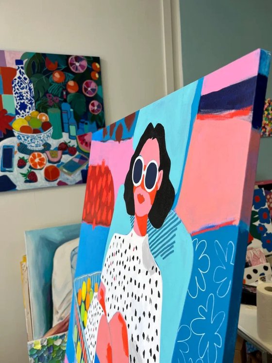 Woman with Shopping Cart