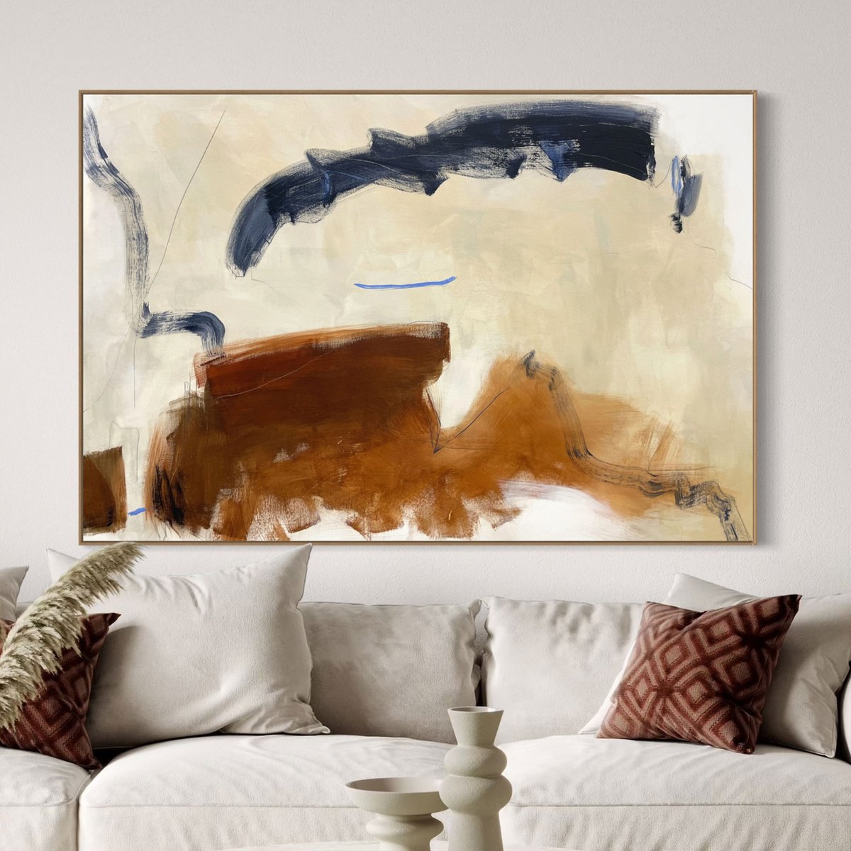 Expressive Abstract Acrylic Painting By Cheryl Harrison, 59 X 39, Castle Hill, Original Artwork