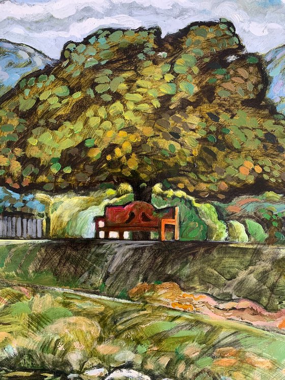 Bench under a tree
