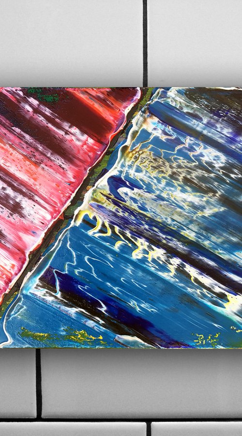 "Ride My Waves" - Original PMS Oil Painting On Canvas - 12" x 9" by Preston M. Smith (PMS)