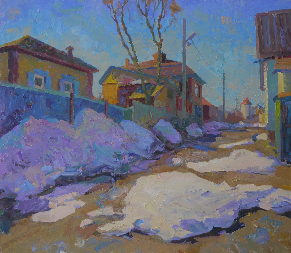 Spring On Kholodny Yar Street By Victor Onyshchenko, 31 X 28, Artwork For Sale On Artfinder