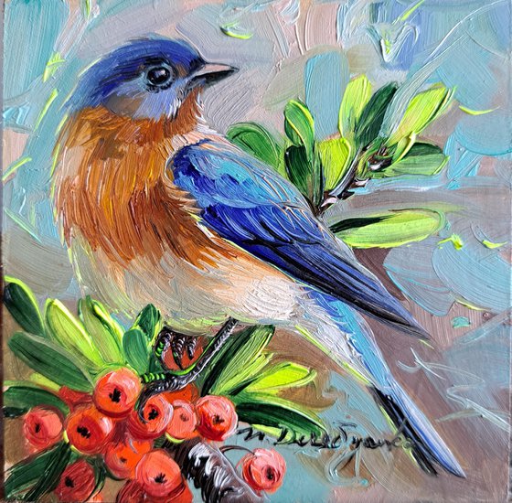 Estern Bluebird painting