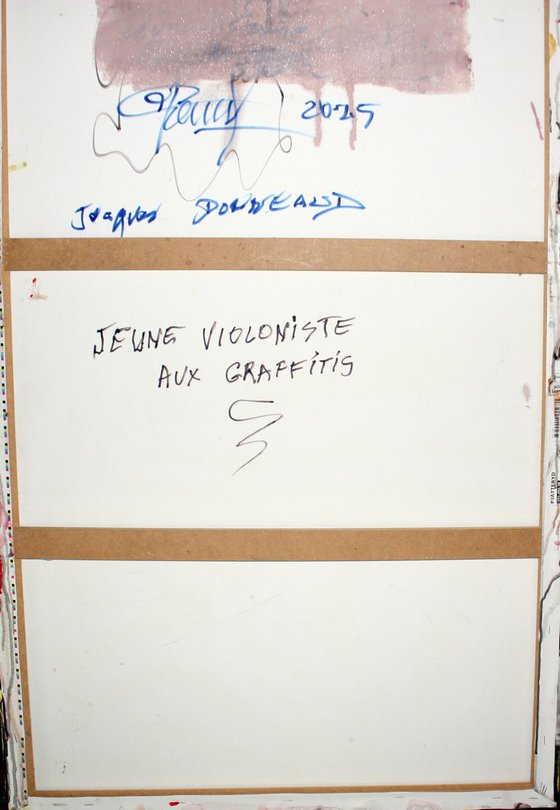 JEUNE FEMME VIOLONISTE GRAFFITIS
