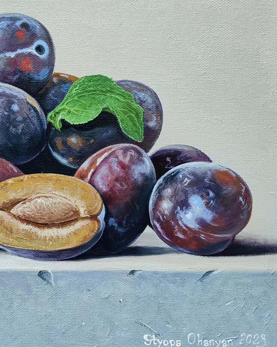 Still life -  plums