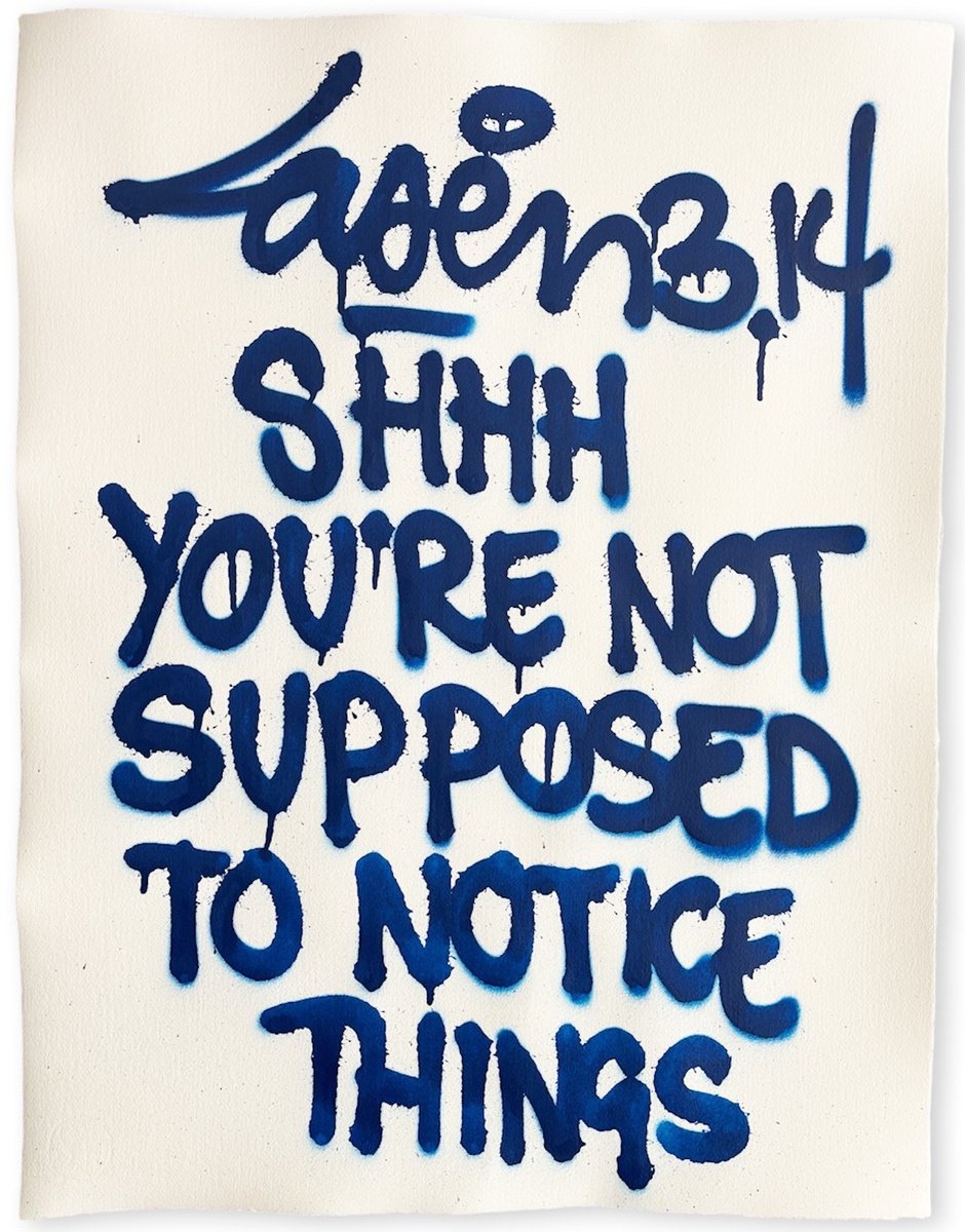 Urban And Pop Abstract Painting By Laser 3.14, 20 X 26", Shhh You Are Not Supposed, Original Artwork