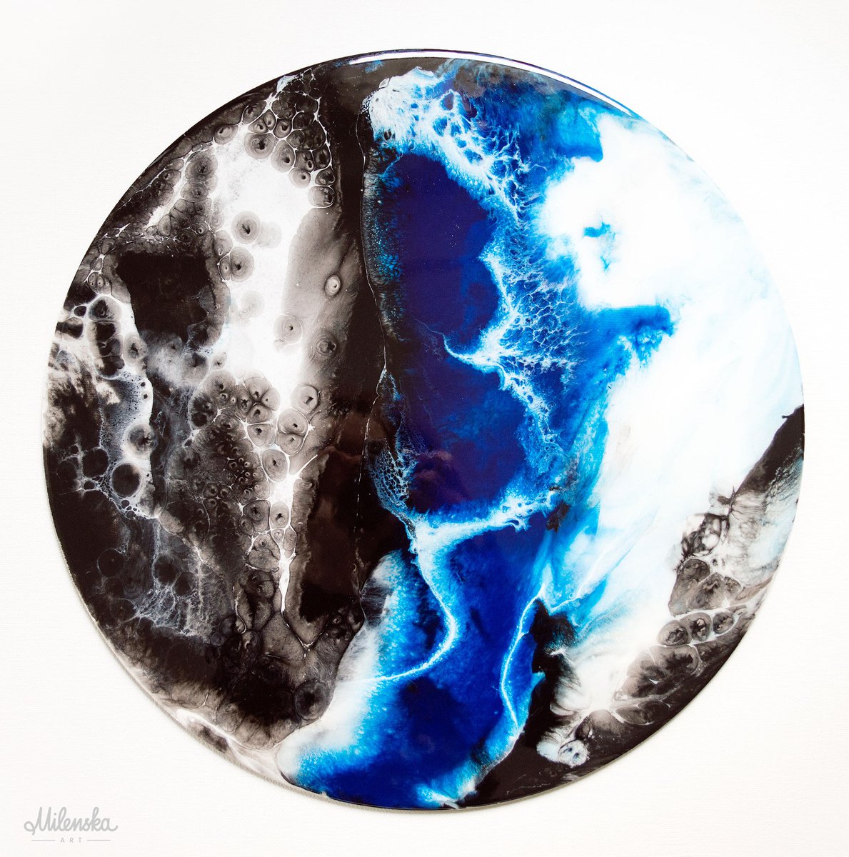 Abstract Painting By Milena Gaytandzhieva, 16 X 16", Magic Night, Original Artwork