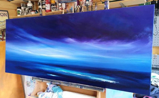 Moonlight Tranquillity - Panoramic Seascape