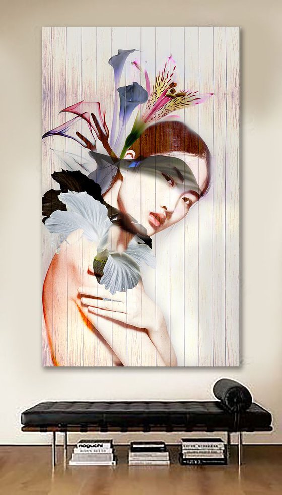 Bouquet of Flowers CANVAS Print / Series of Portraits 120 cm x 70 cm