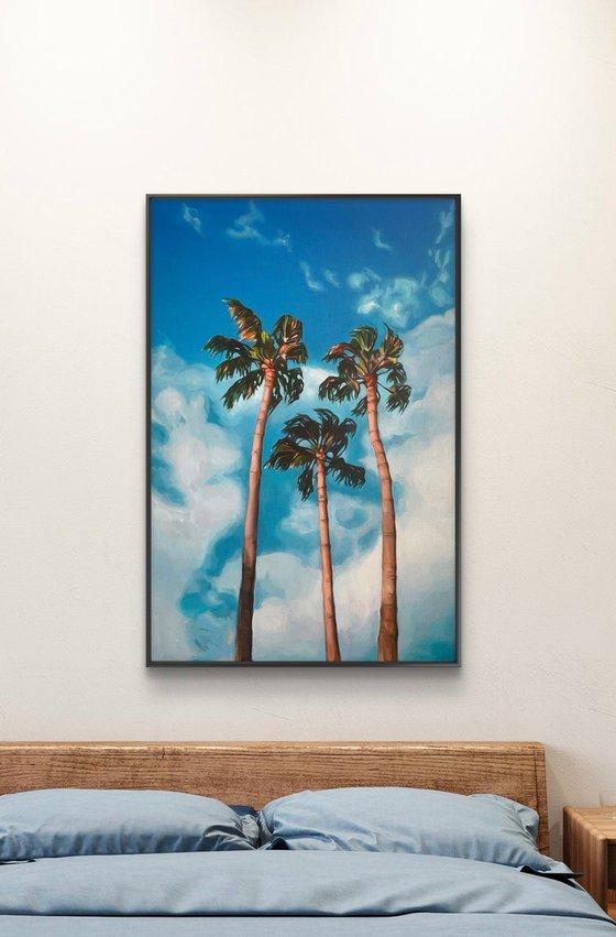 Palm trees and sky