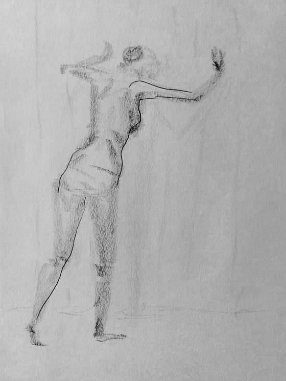 Nude figure. I'm initiating my infiltration. Original nude drawing.