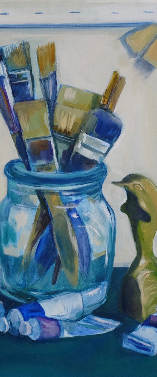 Studio Still Life with Dolphin by Dawn Rodger