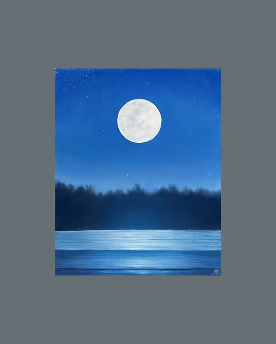 Ethereal Glow of a Full Moon