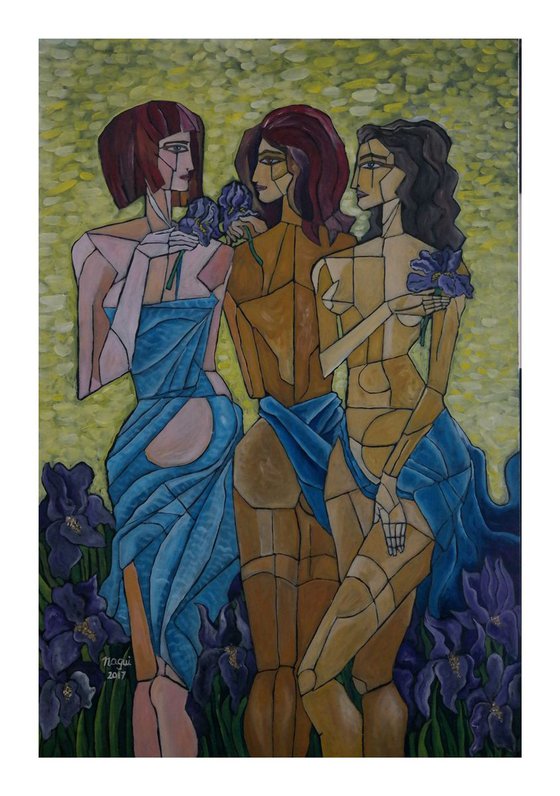 The Three Graces in Vincent's garden