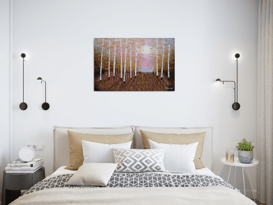 Gold and Rose Forest Light