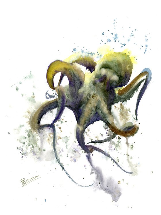 Green octopus