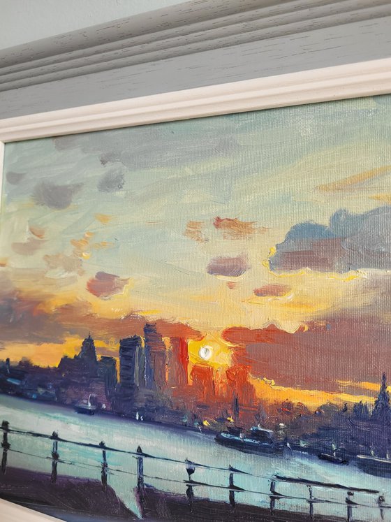 River Mersey Sunset Liverpool