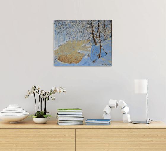 On a winter day | Original Oil on Canvas Painting