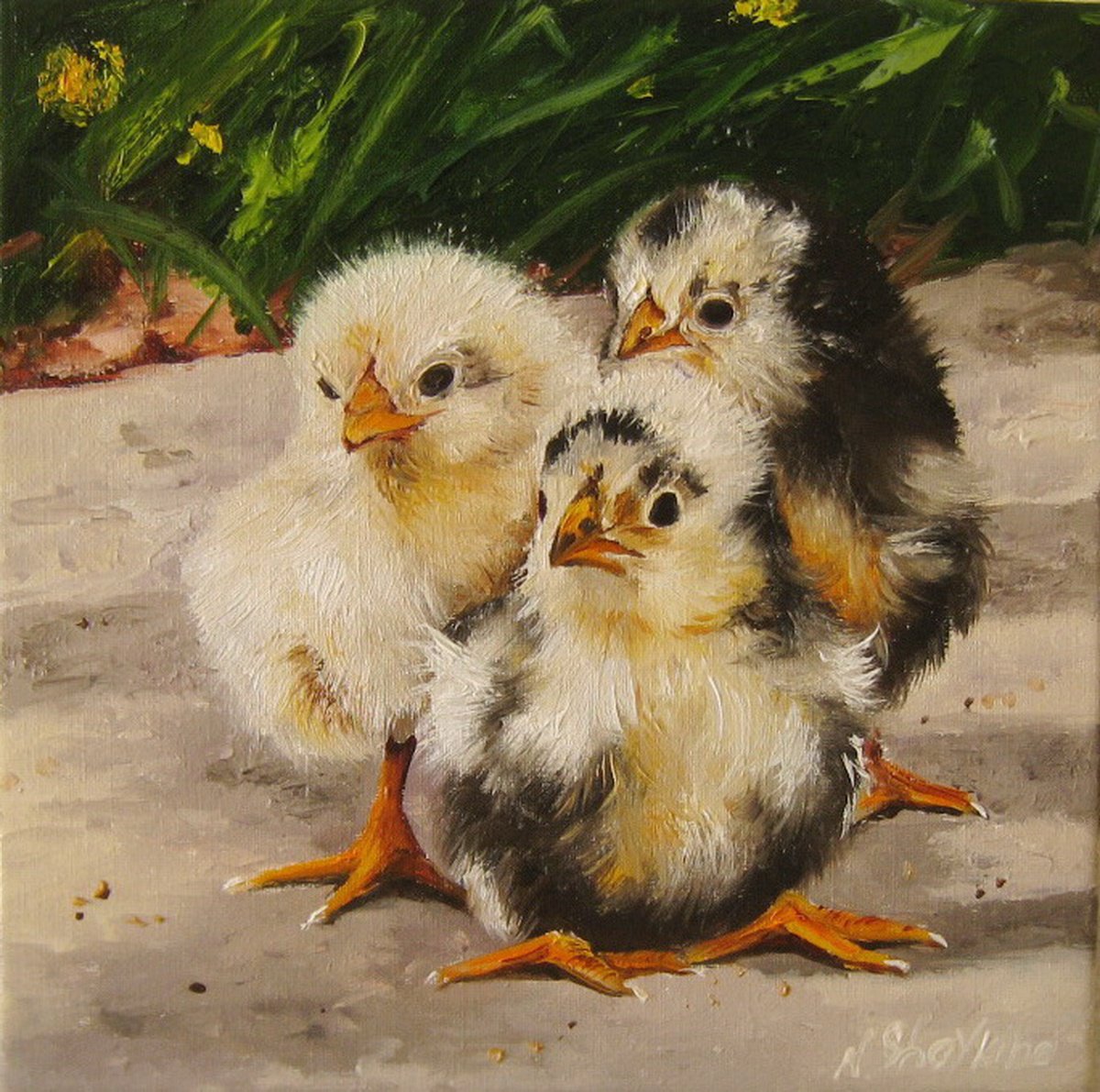 Three Chickens by Natalia Shaykina