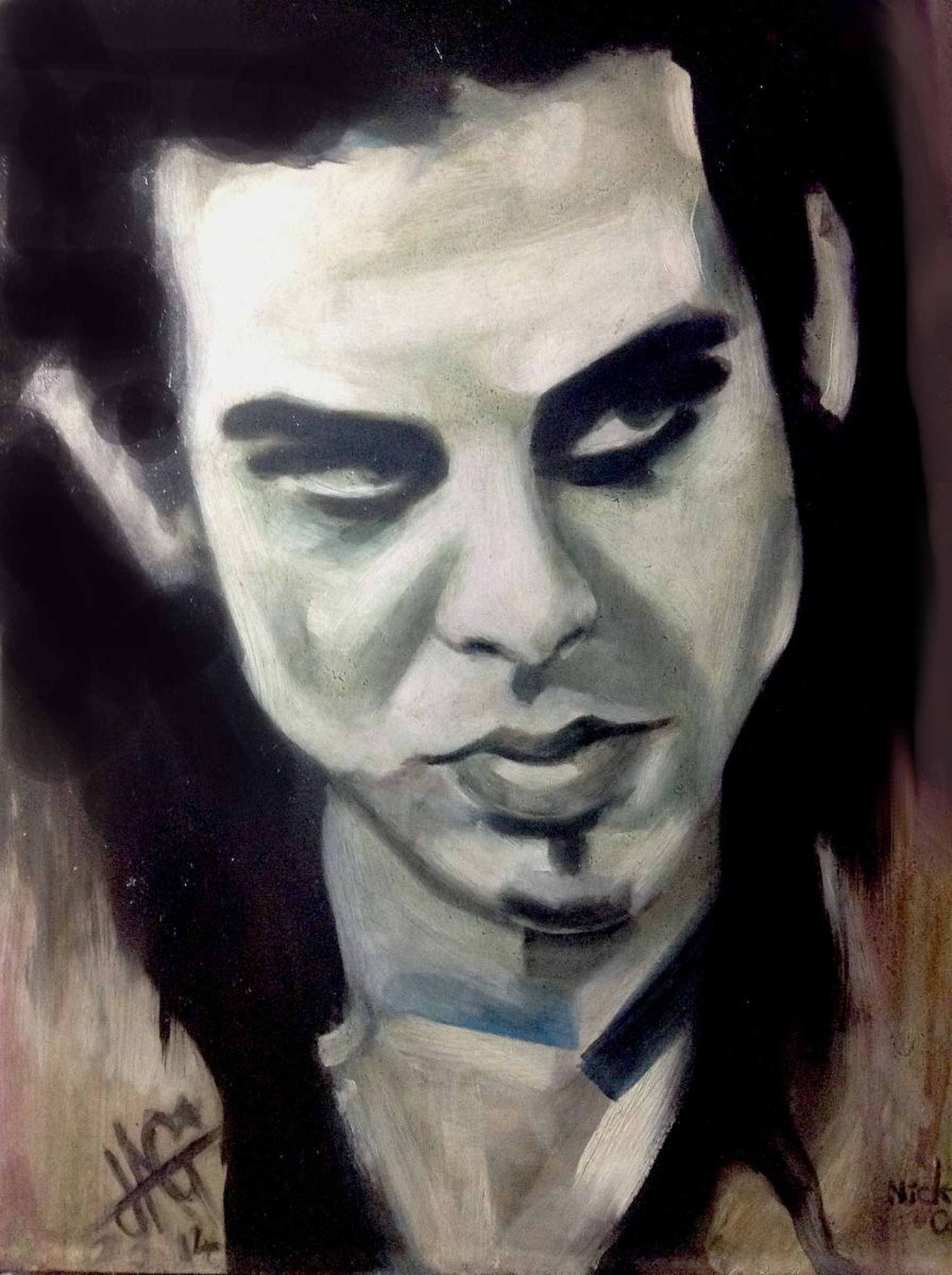 Nick Cave 2014 Painting By Jem Gooding Artfinder