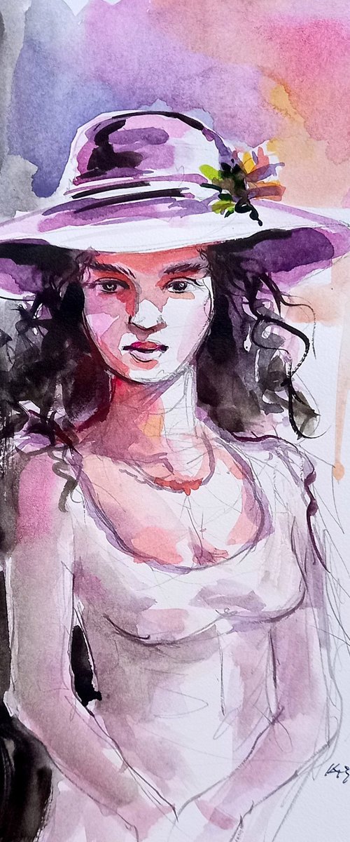 Girl with hat II by Kovács Anna Brigitta