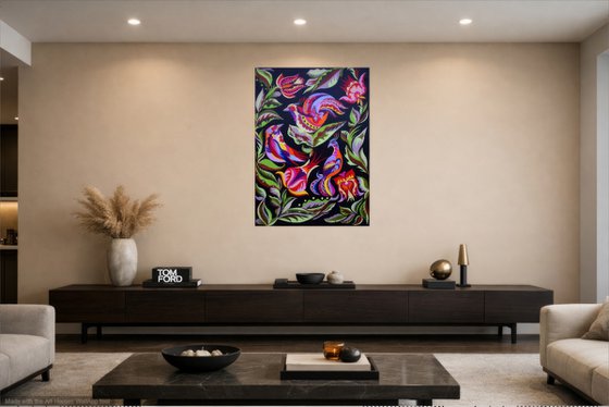 Birds on Flowers