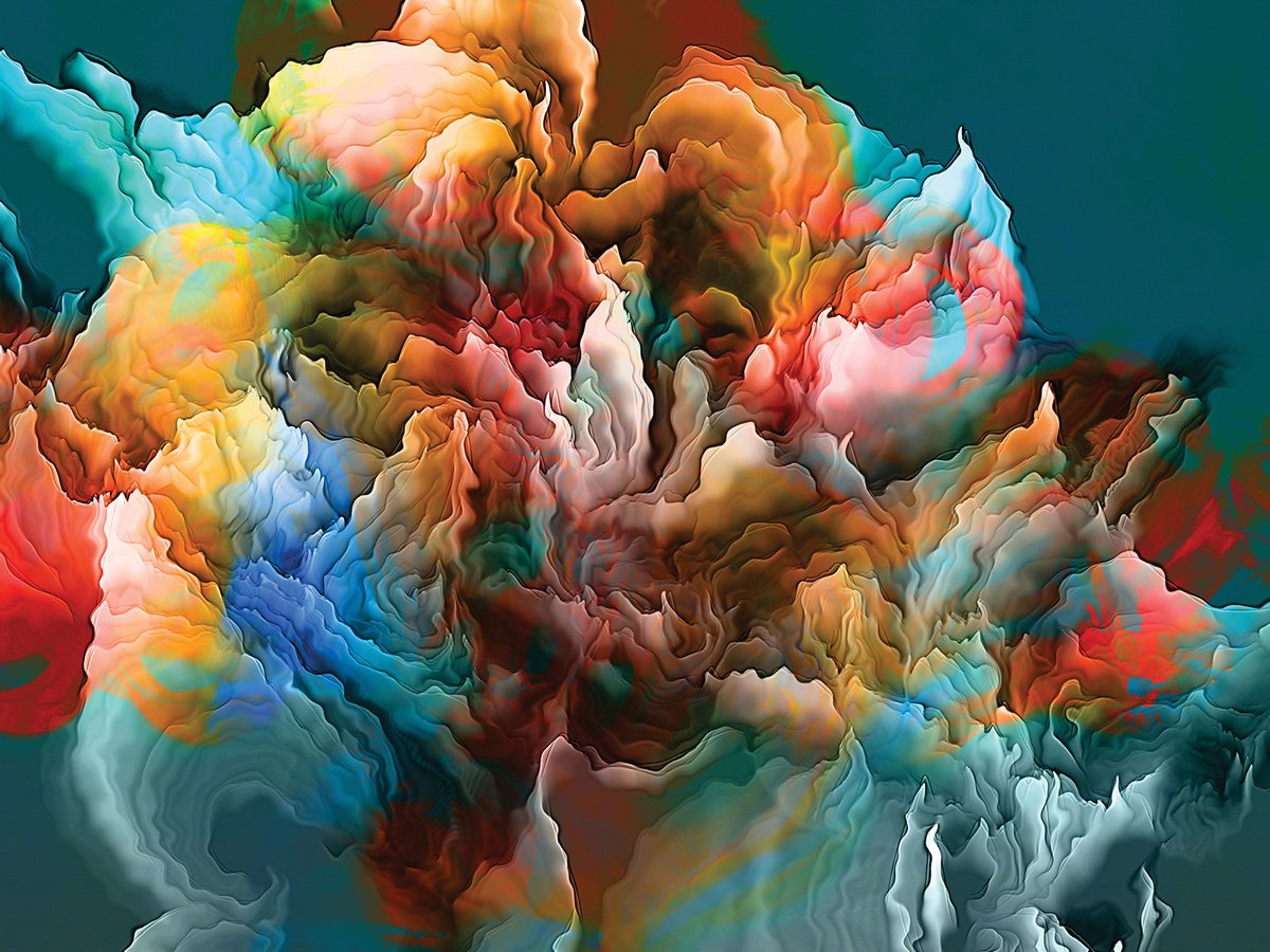 Abstract Botanical Print By Javier Diaz, 80 X 60, Superficies Iii, Original Artwork