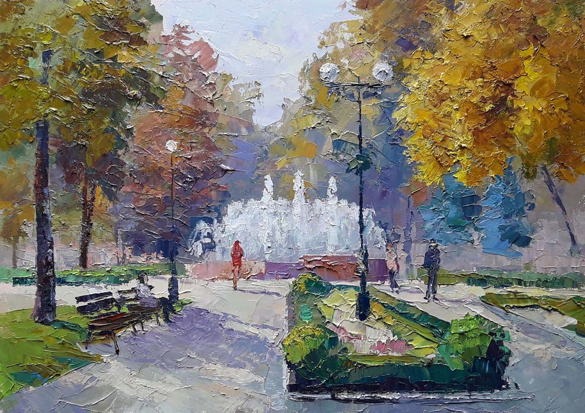 Oil painting Autumn park by Boris Serdyuk