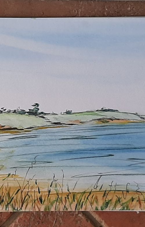 Summer bay - a watercolour & pencil painting by Niki Purcell