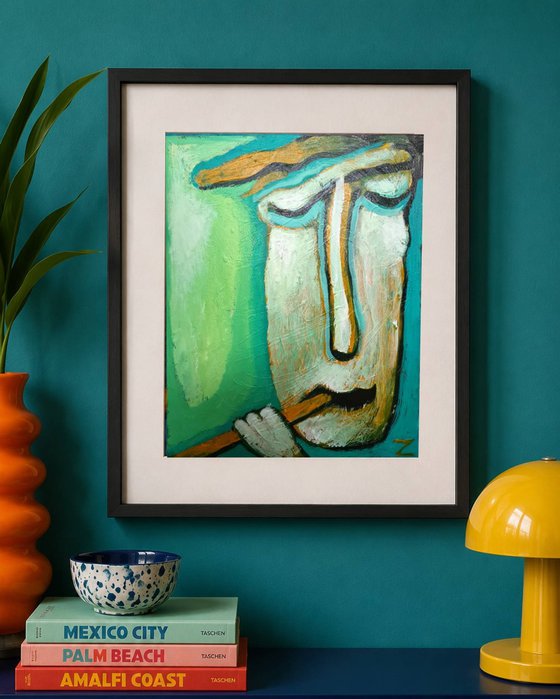 Fluit Musiek XIV  (24cm x 30cm x0.1cm)