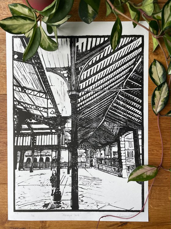 Linocut Print - Monsegur Halle