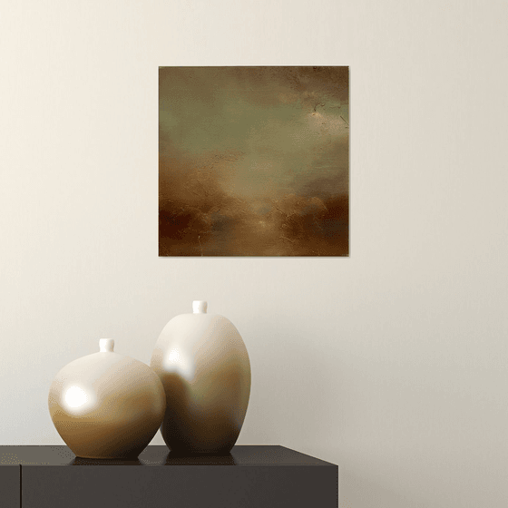 "Look at the sun" 30x30 cm (2023) by Elena Troyanskaya