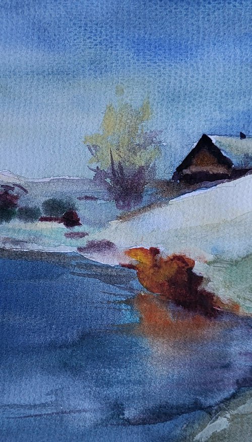 Under a snowy sky by Boris Serdyuk