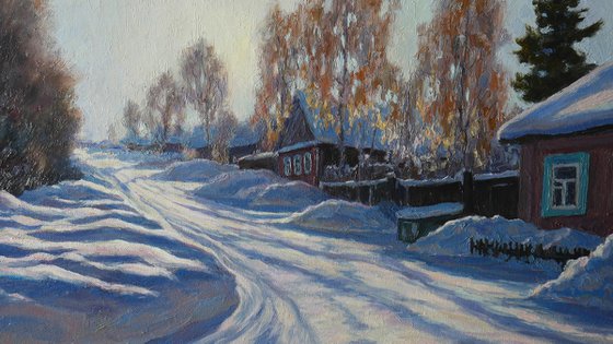 Cold Sunlight - sunny winter painting