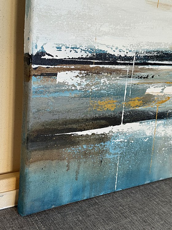 Azure Tide with Golden Accents