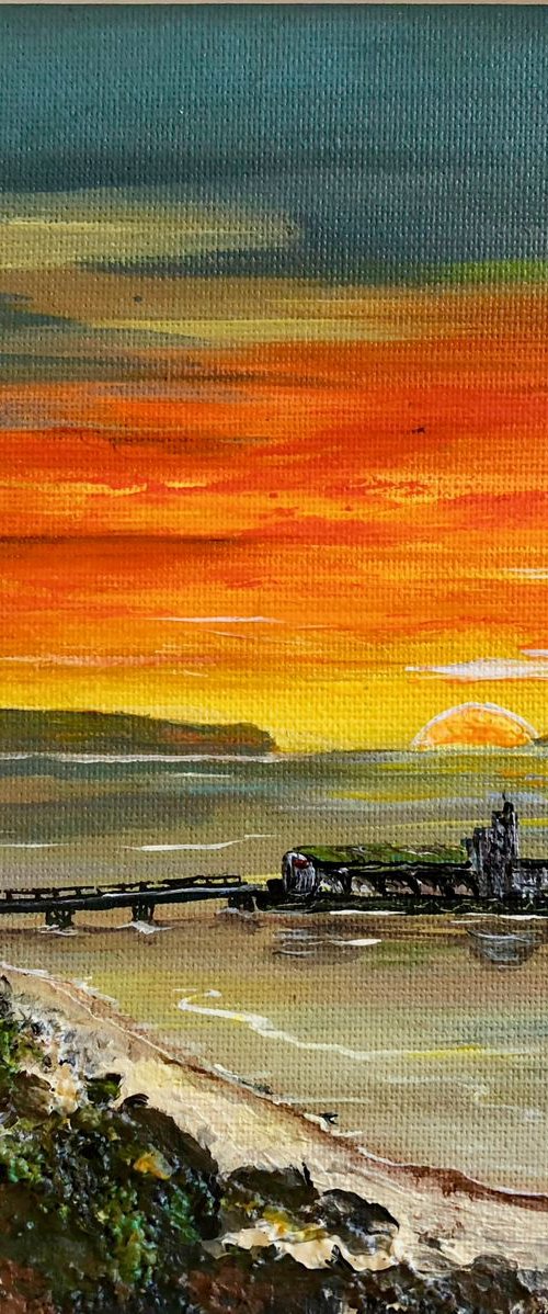 Bournemouth pier in a white frame by Marja Brown
