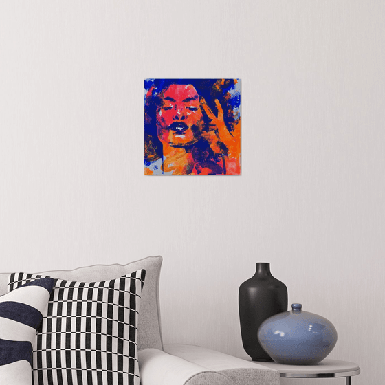 Portrait of colourful girl