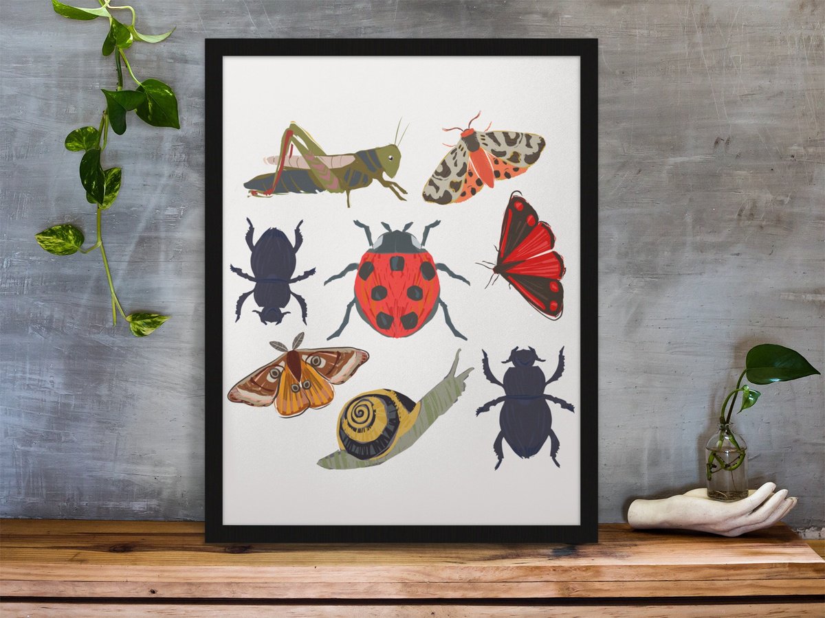 Animal Giclee Print By Emma Evans-Freke, 17 X 24, Beasties, Original Artwork