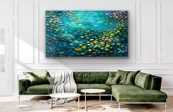 Blue Waterlily Pond - XXL