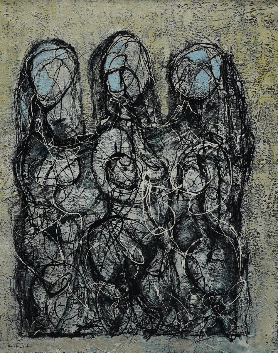 Abstract - Figures(100x90cm, oil painting) by Ararat Aleksanyan