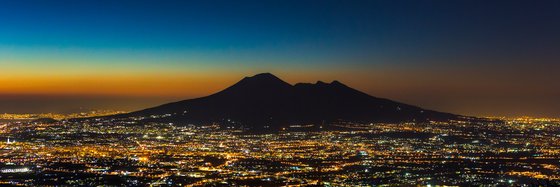 Mount Vesuvius at Night