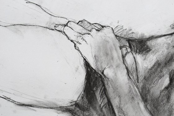 Nude lying study